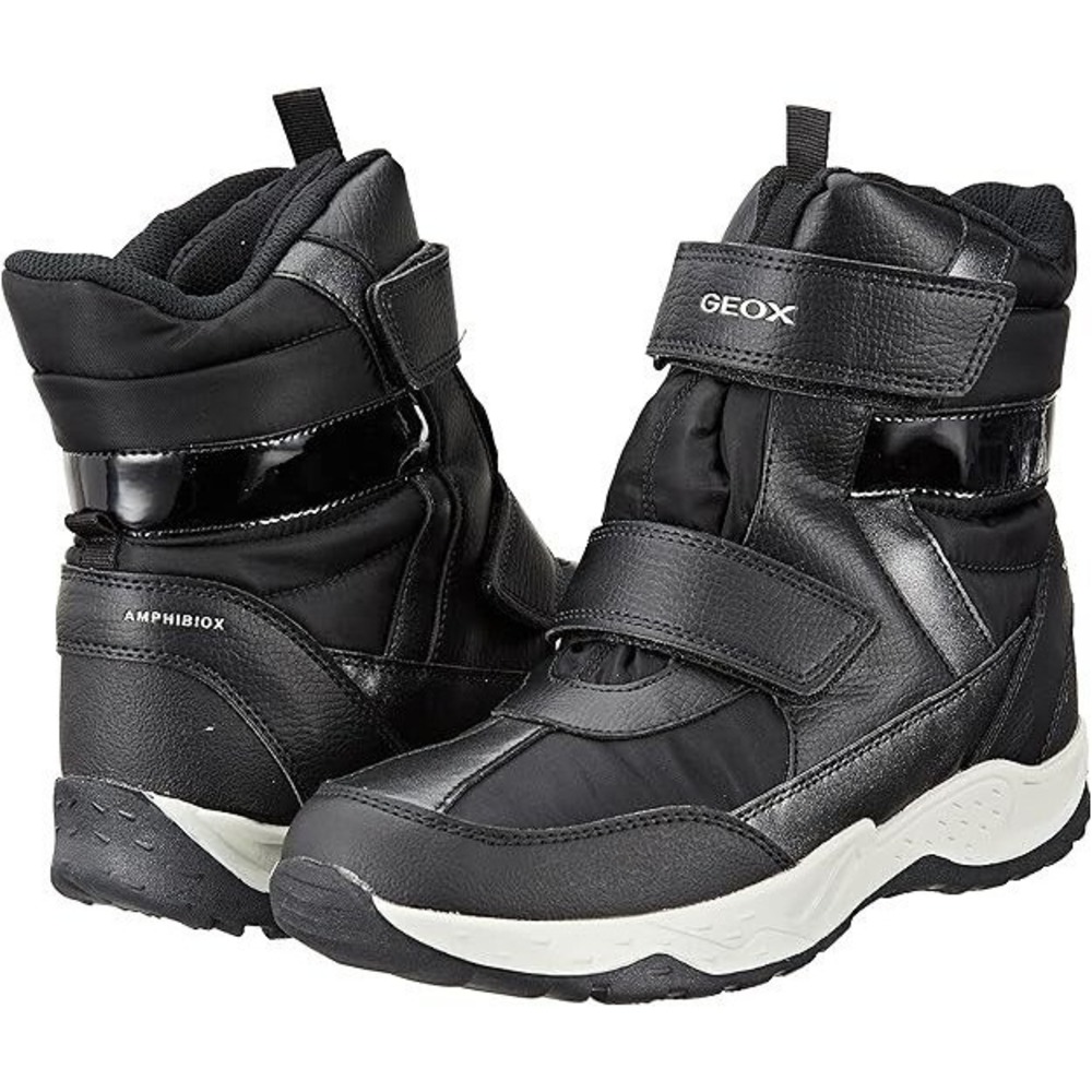 Geox Amphibiox Respira Snow Boots Kids Size 10 Black Waterproof Winter Hook Loop